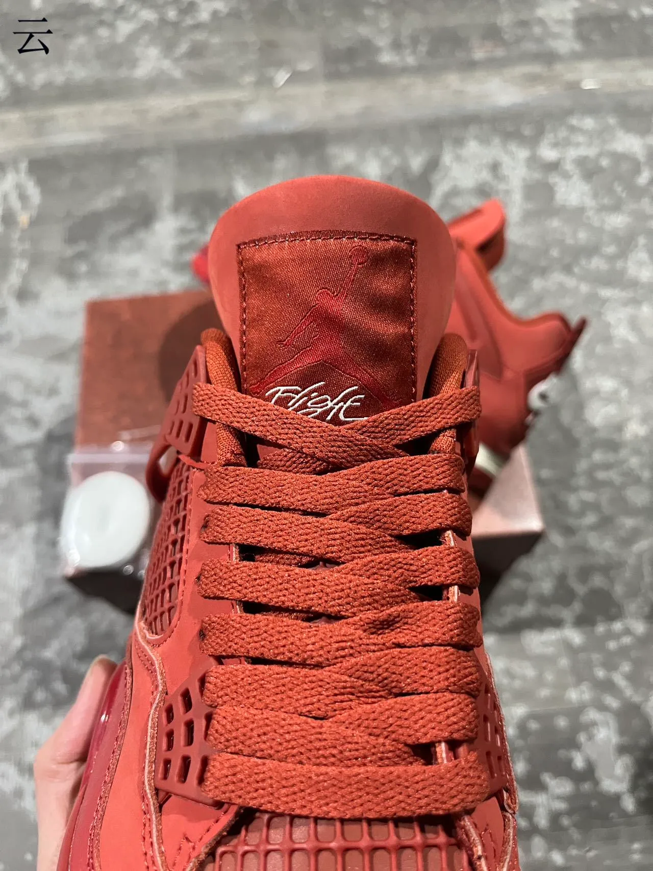 Nike Air Jordan 4 মনোক্রোম্যাটিক রেড বাস্কেটবল জুতো 8