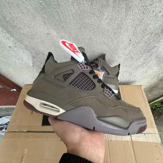 Nike Air Jordan 4 ओलिव हरा सुेड बास्केटबॉल जूते