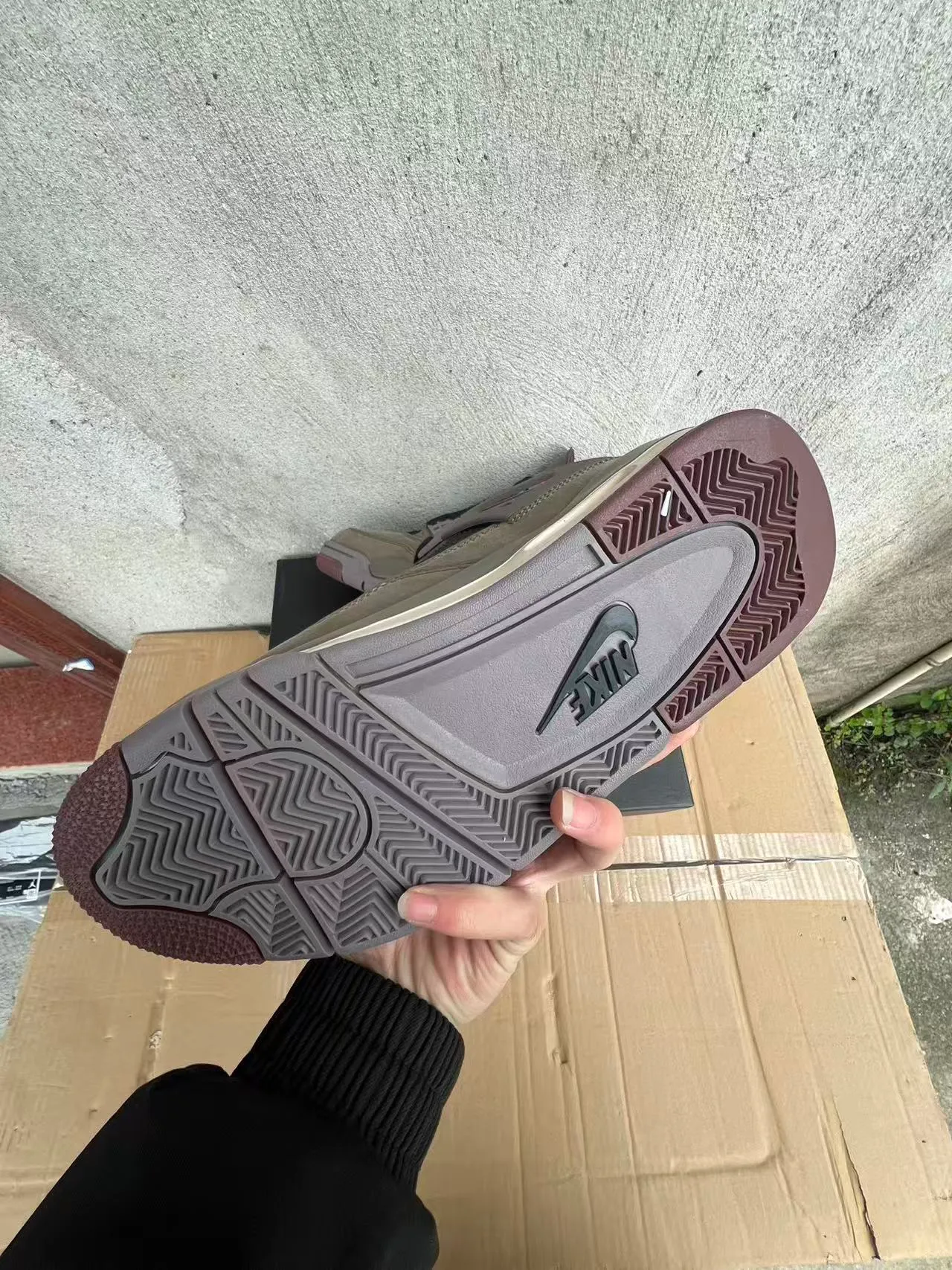 Nike Air Jordan 4 ओलिव हरा सुेड बास्केटबॉल जूते 6