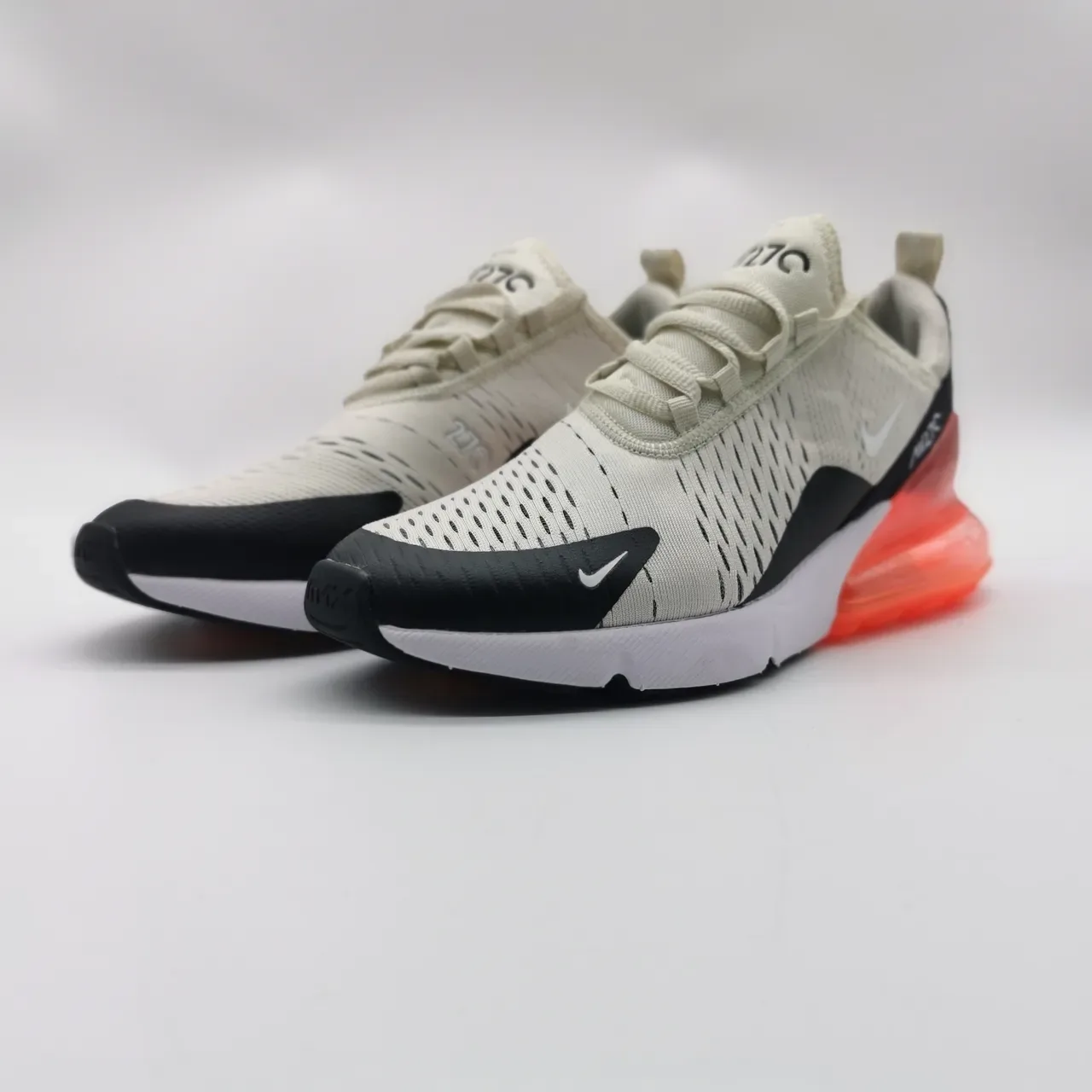 Nike Air Max 270 Beige Black Orange Lifestyle Sneakers 6