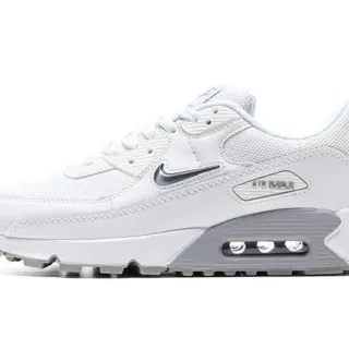 Nike Air Max 90 أبيض رمادي حذاء رياضي للأسلوب الحياتي