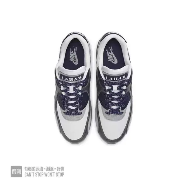 Nike Air Max 90 Sneakers Lifestyle Blanc Marine Gris 3