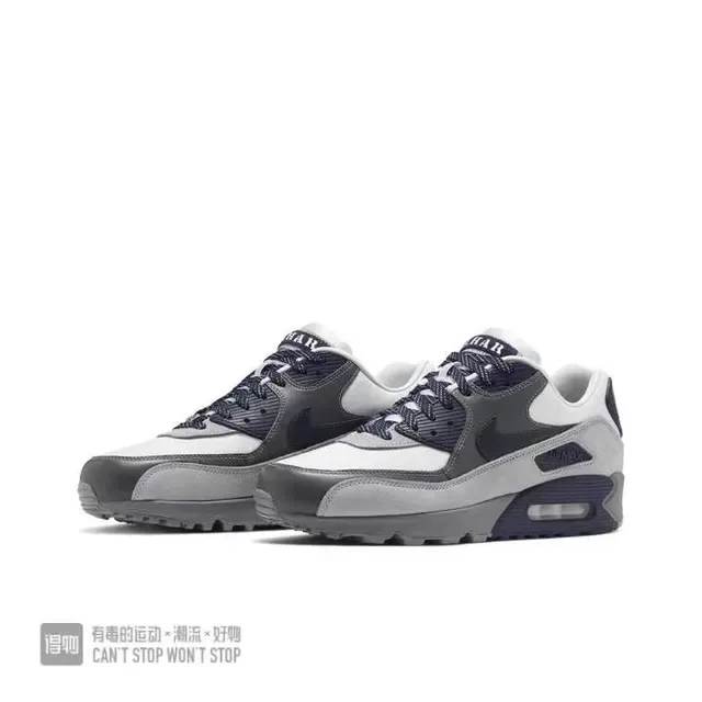 Nike Air Max 90 Sneakers Lifestyle Blanc Marine Gris 4