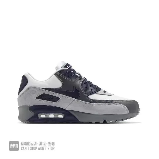 Nike Air Max 90 Sneakers Lifestyle Blanc Marine Gris 5