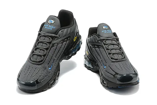 Nike Air Max Plus Tuned Black Blue Lifestyle Sneakers 5