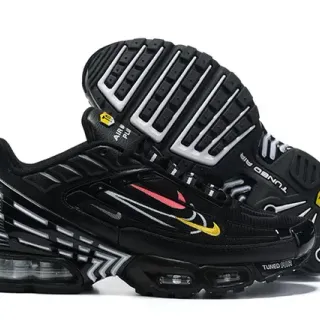 Nike Air Max Plus Tuned أسود فضي أحمر أصفر حذاء رياضي لايف ستايل