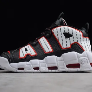 Nike Air More Uptempo Negros Blancos Rojos Zapatos de Baloncesto