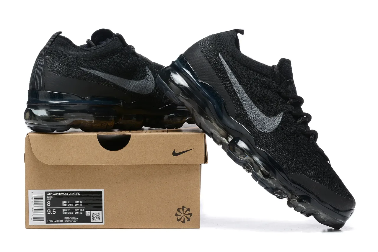 Nike Air VaporMax ব্ল্যাক ফ্লাইকনিট লাইফস্টাইল স্নিকার 8