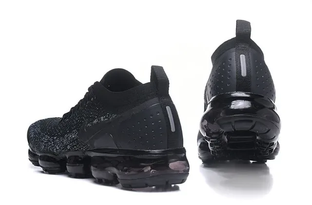 Nike Air VaporMax काली स्पेकल्ड निट रनिंग शूज 3