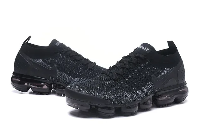 Nike Air VaporMax काली स्पेकल्ड निट रनिंग शूज 6