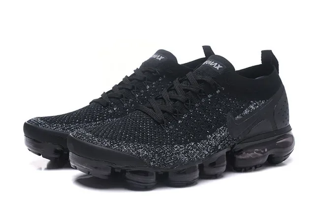 Nike Air VaporMax काली स्पेकल्ड निट रनिंग शूज 8