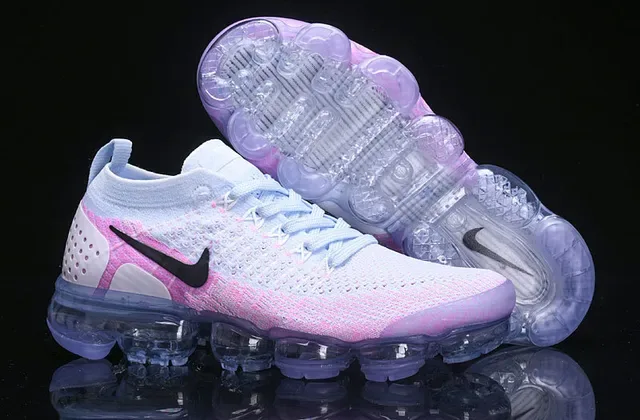 Nike Air VaporMax Flyknit Light Blue Pink Gradient Lifestyle Sneakers 15
