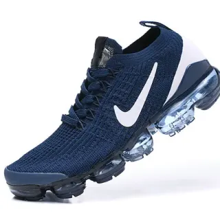 Nike Air VaporMax Navy and White Running Shoes