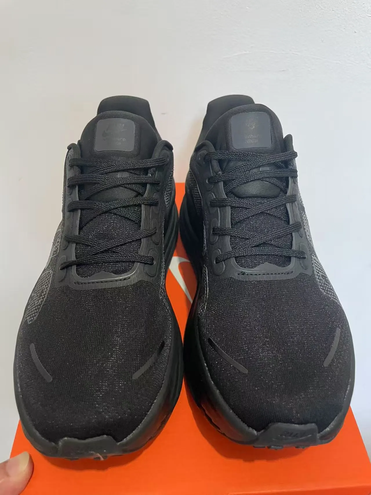Nike Air Zoom Black Monochrome Knit Upper Running Shoes 6