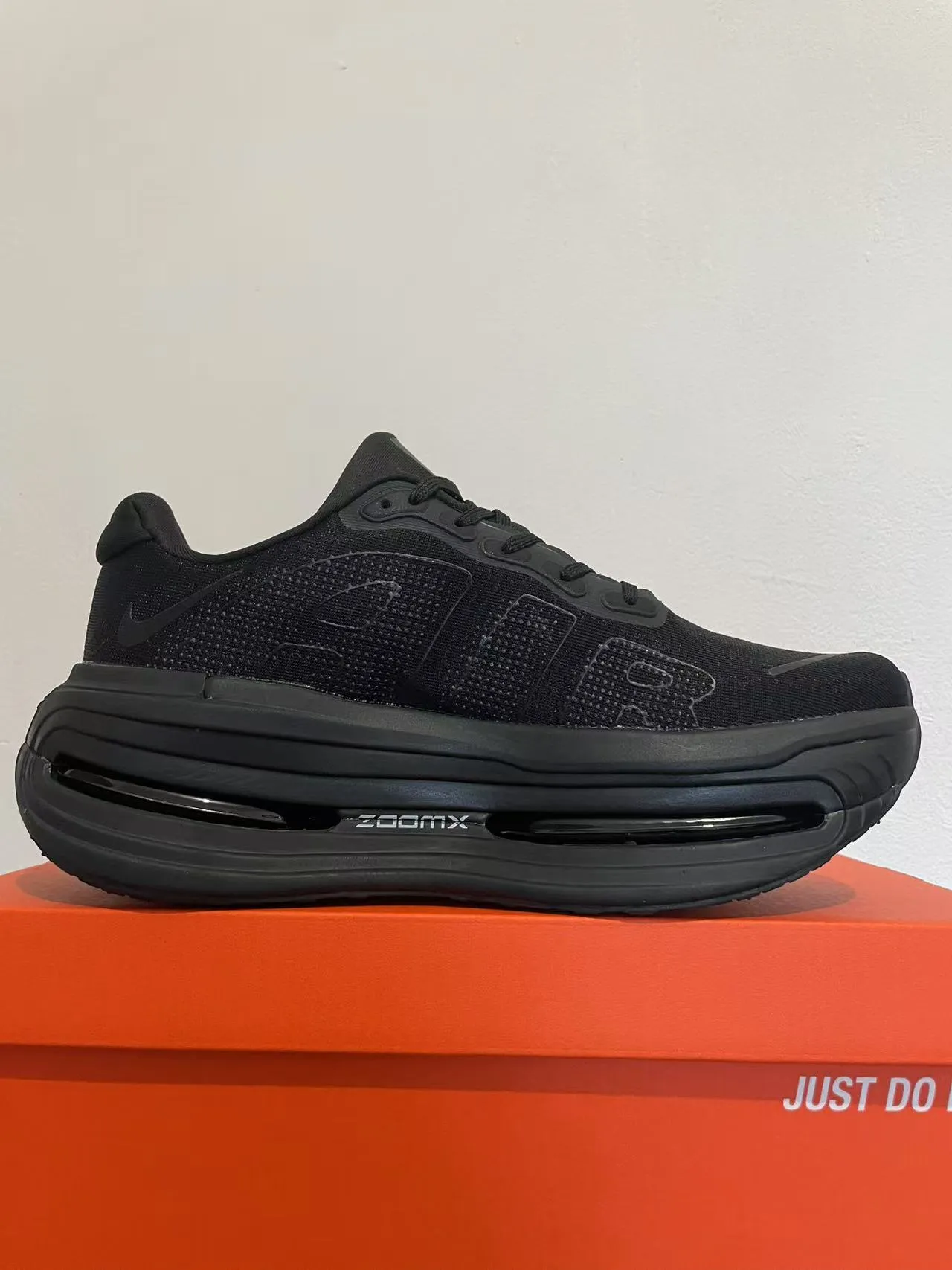 Nike Air Zoom Black Monochrome Knit Upper Running Shoes 3