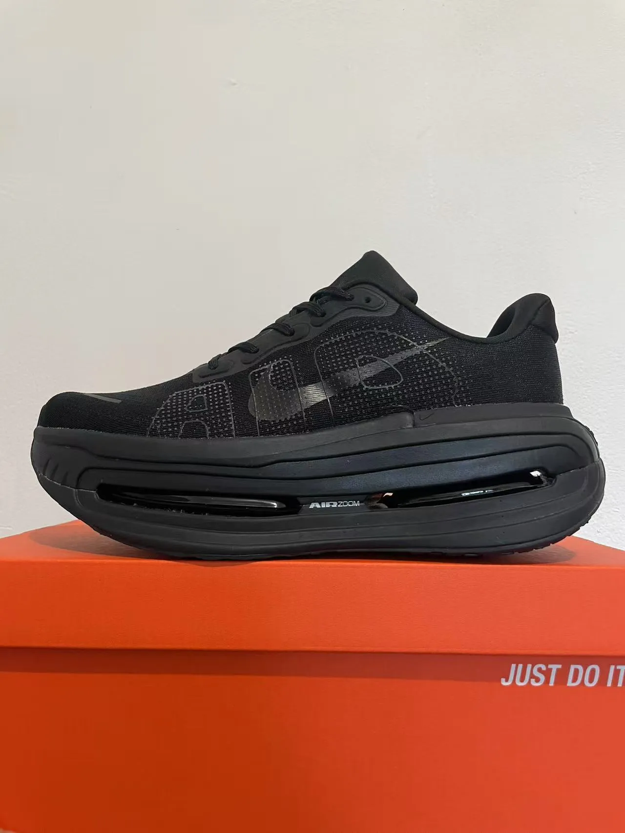 Nike Air Zoom Black Monochrome Knit Upper Running Shoes 4
