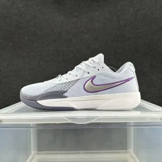 Nike Air Zoom رمادي بنفسجي شبكة أعلى فضي لامع Swoosh أسلوب حياة أحذية رياضية