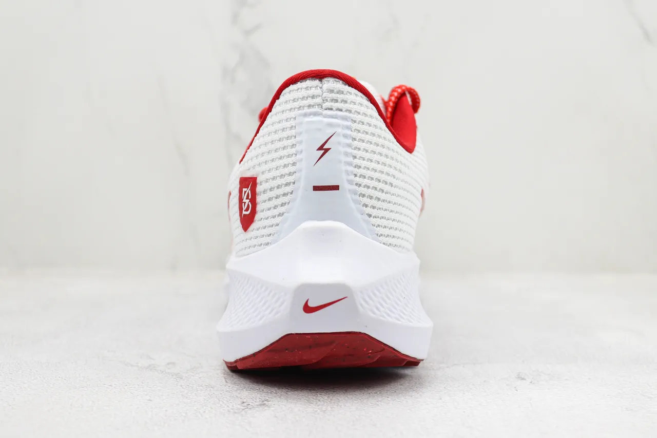 Nike Air Zoom Pegasus 40 White and Red Running Shoes 9