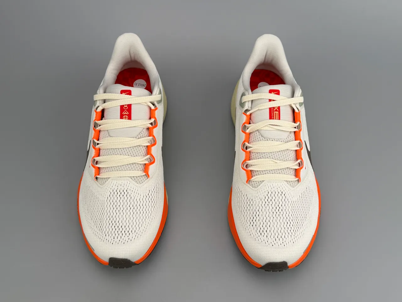 Nike Air Zoom Pegasus Beige Orange Engineered Mesh Upper Forefoot Unit Running Shoes 9