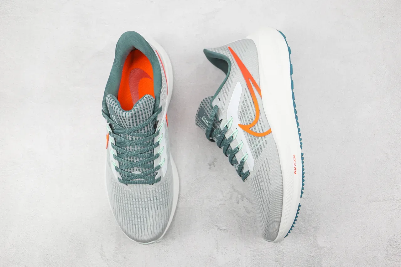 Nike Air Zoom Pegasus Gris Orange Turquoise Chaussures de course 3