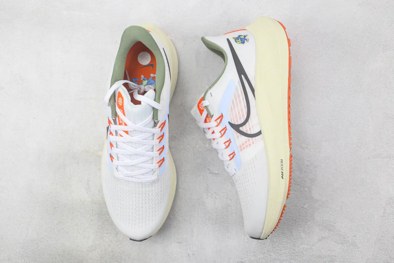 Nike Air Zoom Pegasus White Orange Cream Running Shoes 3
