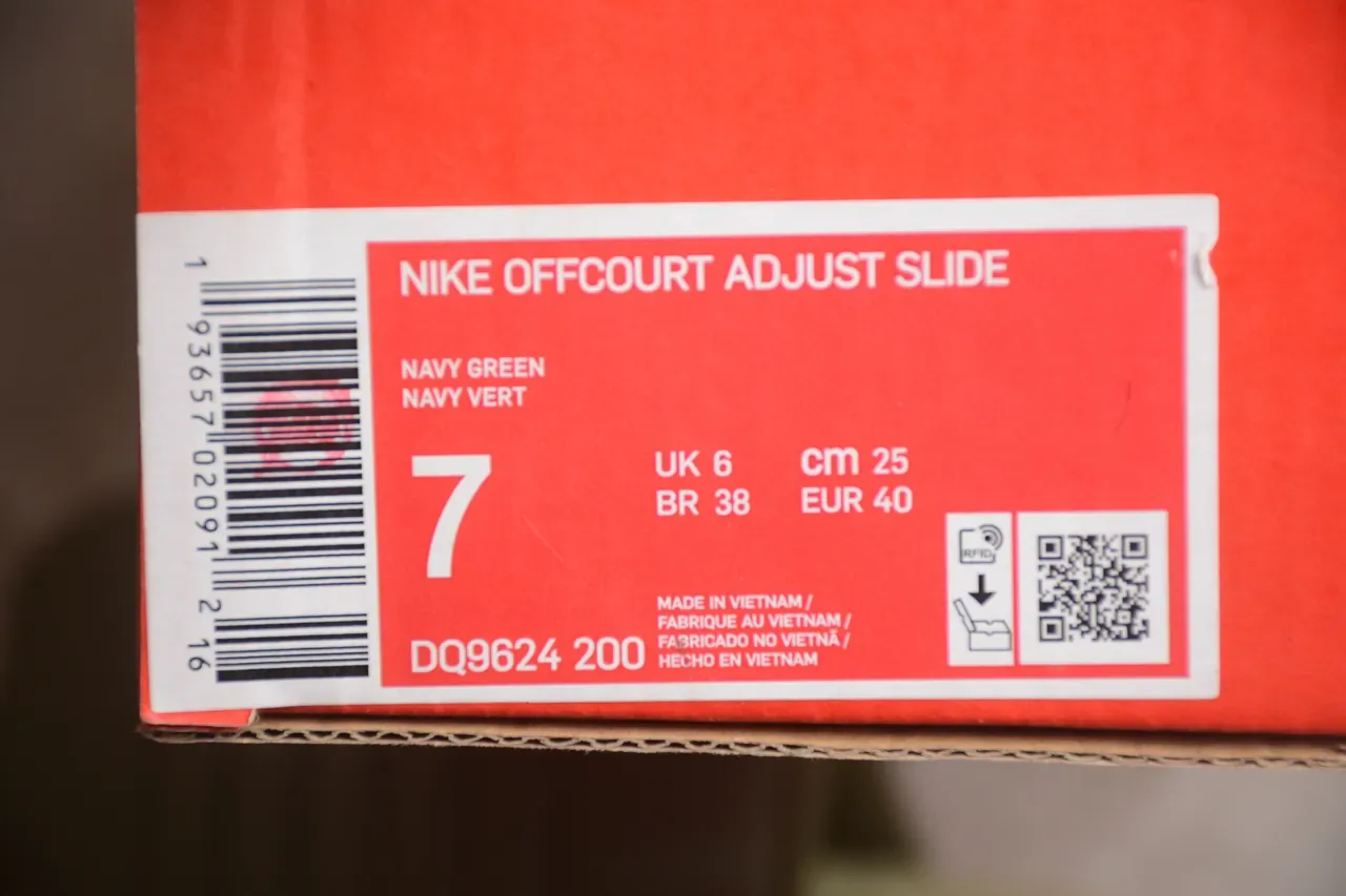 Nike Army Green Beige 模压泡沫鞋底 宽织物带拖鞋 2