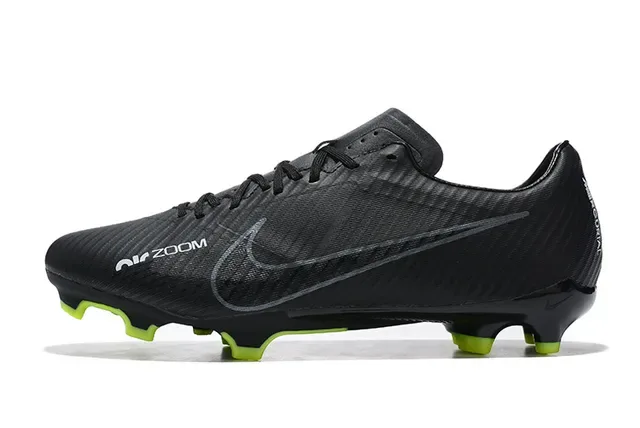 Nike Black Green Carbon-Fiber Upper Texture Low-Cut Silhouette Firm-Ground Soccer Shoes 10