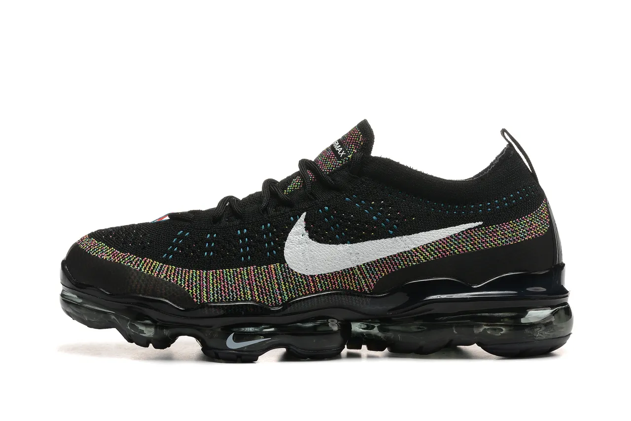 Nike Black Multicolor Flyknit Upper Jacquard Weave Lifestyle Sneakers 8