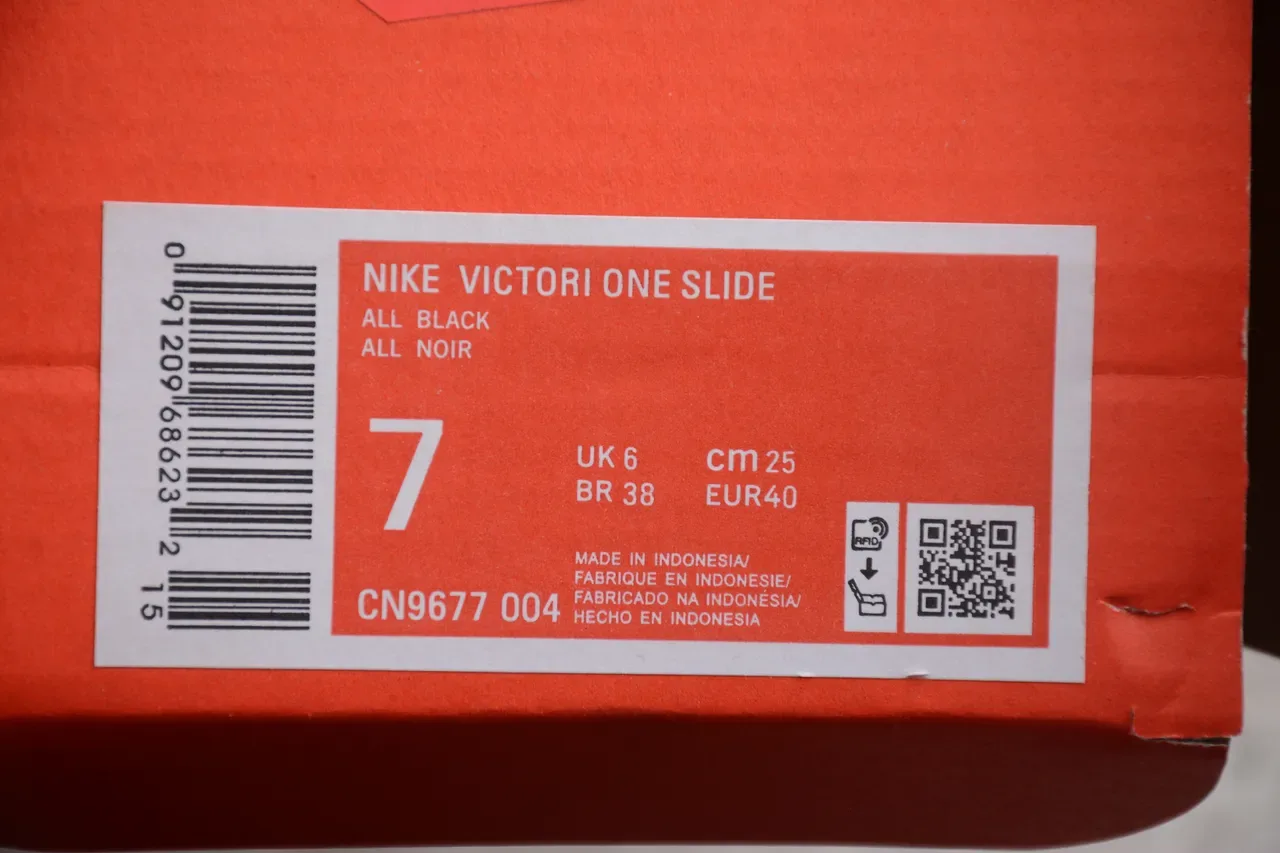 Nike 黑色橙色模制橡胶单宽带拖鞋 2