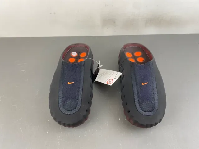 Nike أسود وبرتقالي سليب أون سكالبتد ويفي ميد سول سنيكرز 14