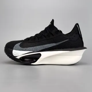 Nike काला सफेद Knit Upper असममित मिडसोल रनिंग शूज