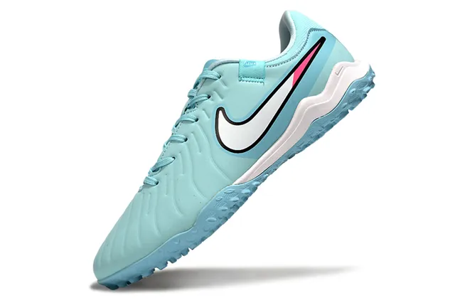 Nike Bleu Rose Low-Cut Tige Synthétique Panneau Texturé Construction Gazon Artificiel Chaussures de Football 3