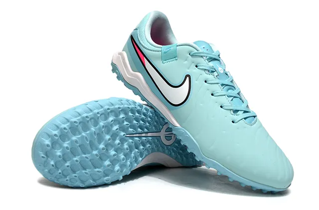 Nike Bleu Rose Low-Cut Tige Synthétique Panneau Texturé Construction Gazon Artificiel Chaussures de Football 4