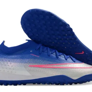Nike 蓝银袜套领梯度针织上层草坪足球鞋
