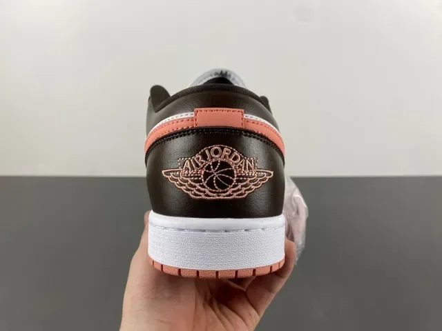 Nike Brown Orange Low-Top Couro e Malha Tênis Lifestyle 4