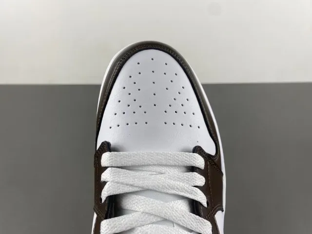 Nike Brown Orange Low-Top Couro e Malha Tênis Lifestyle 5