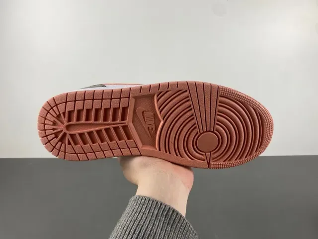 Nike Brown Orange Low-Top Couro e Malha Tênis Lifestyle 9
