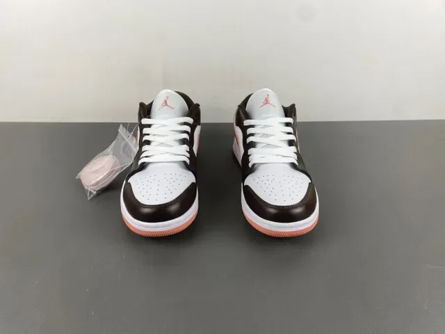 Nike Brown Orange Low-Top Couro e Malha Tênis Lifestyle 11