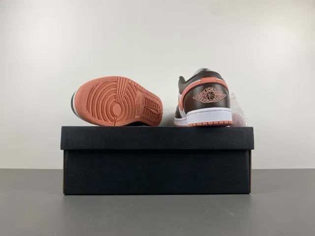 Nike Brown Orange Low-Top Couro e Malha Tênis Lifestyle 16