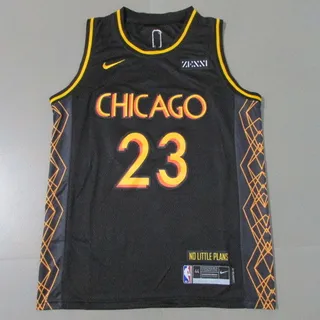 Nike Chicago Bulls City Edition Camiseta Preto Gradiente 3
