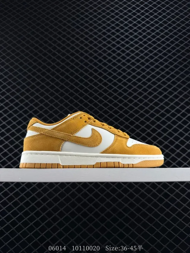 Nike Dunk Low Mustard Yellow and White Lifestyle Sneakers 7