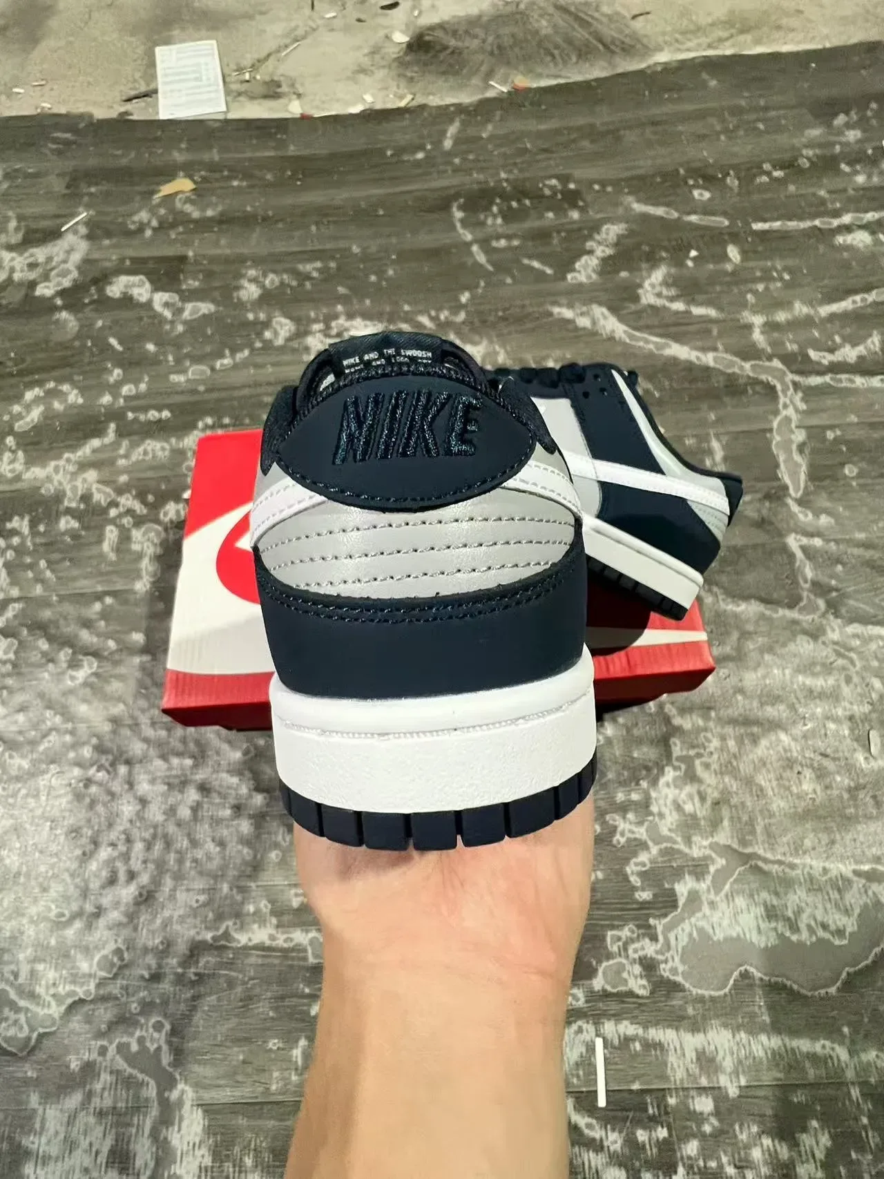 Nike Dunk Low Navy and Gray Lifestyle Sneakers 8
