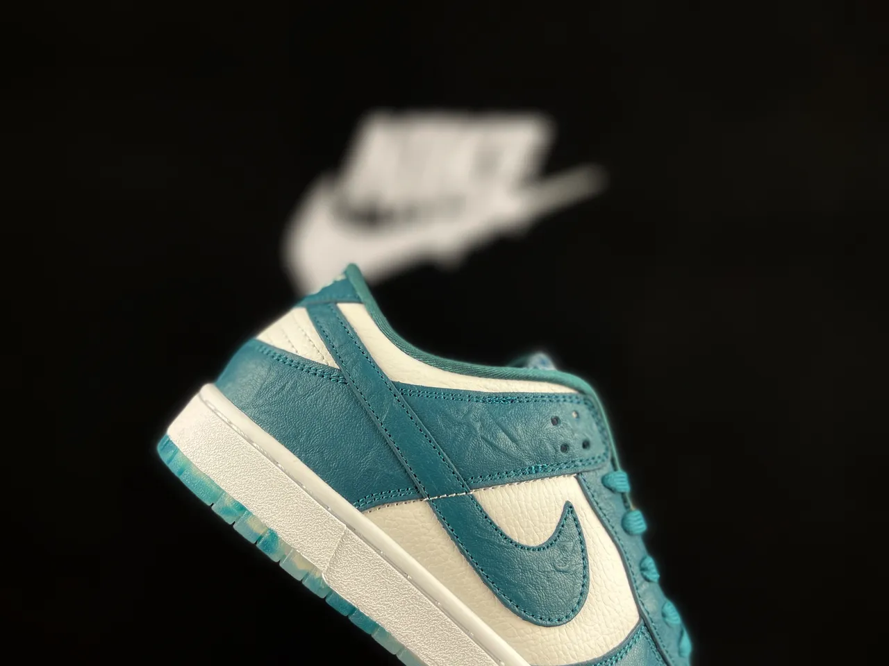Nike Dunk Low Teal and White Lifestyle Sneakers 8