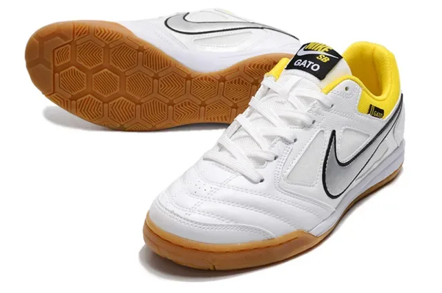 Nike Gato White Yellow Low-Top Synthetic Mesh Upper Sneakers 18