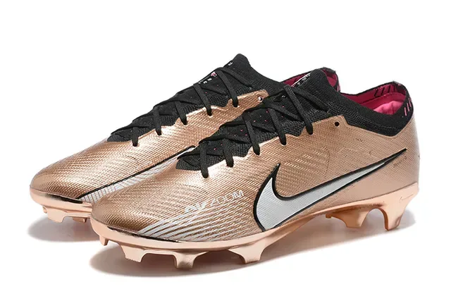 Nike Gold Black Metálico Sintético Upper Sistema De Cordones Superficie De Juego Firme Zapatos De Fútbol 8