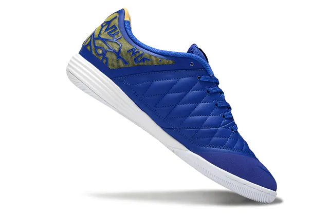Nike Gold Black أحذية كرة القدم الداخلية مع غطاء أصبع مخملي أعلى صناعي معدني 2