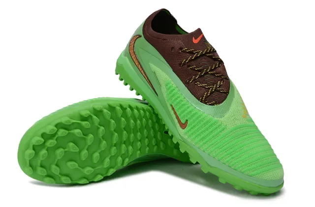 Nike हरा-भूरा लो-कट किनेटिक अपर मोल्डेड सिंथेटिक ओवरले आर्टिफिशियल ग्रास फुटबॉल जूते 4