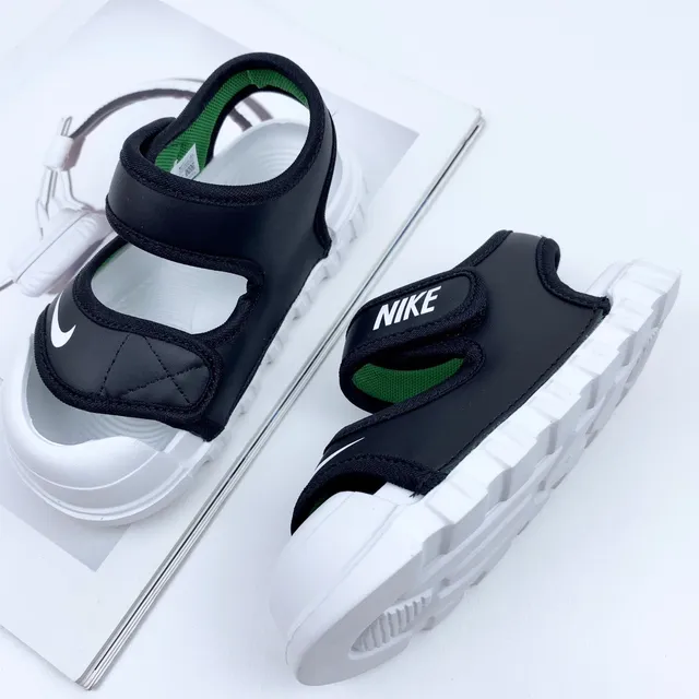 Nike Kids Blue Two-Strap Velcro Casual Sandals 8