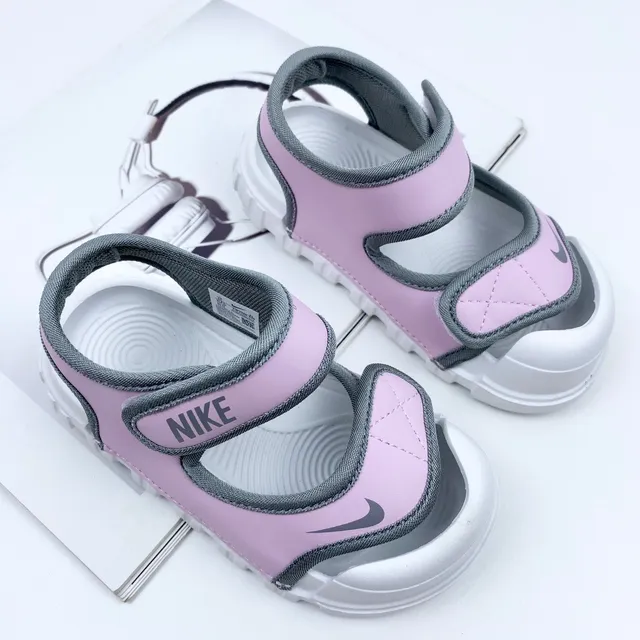 Nike Kids Blue Two-Strap Velcro Casual Sandals 13