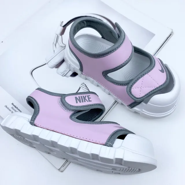 Nike Kids Blue Two-Strap Velcro Casual Sandals 15
